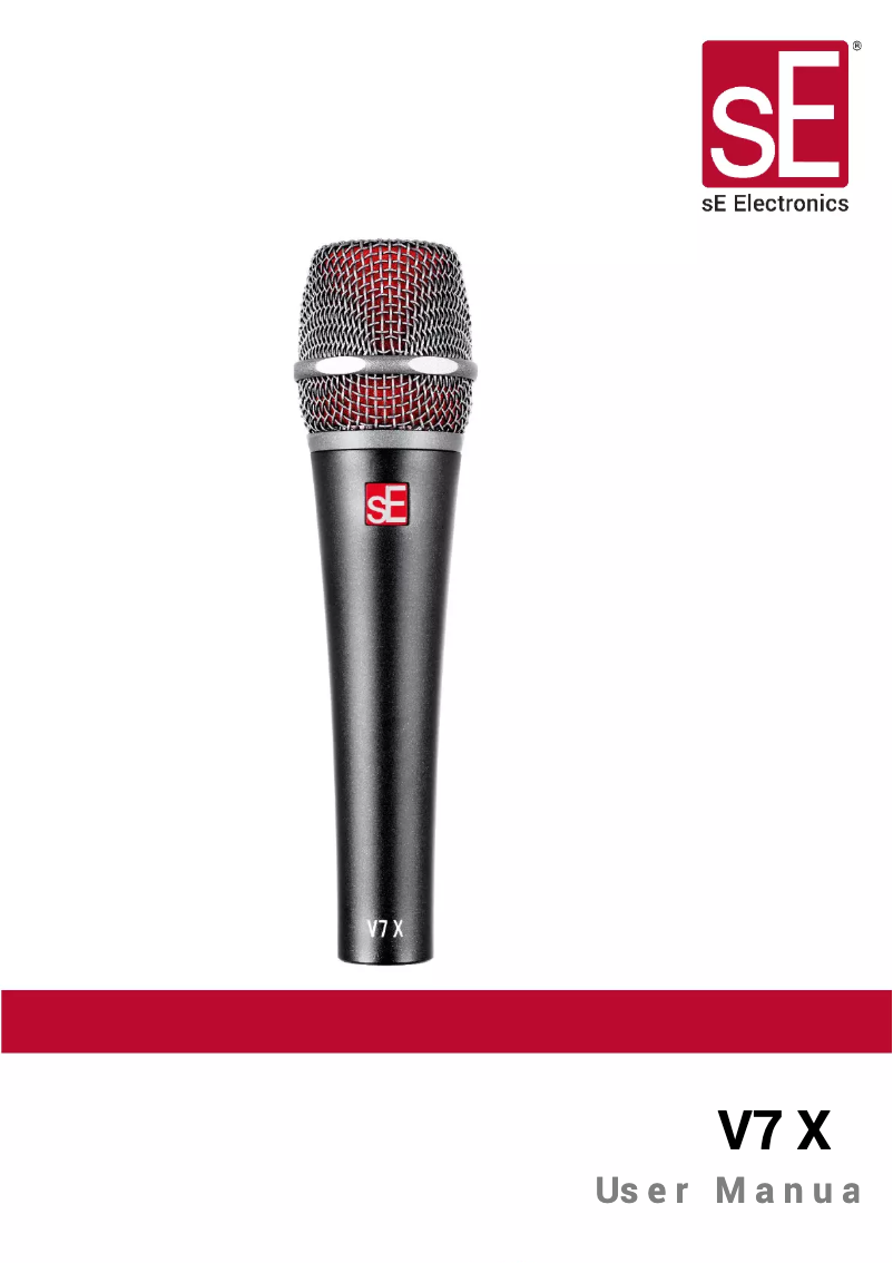 Página 1 del manual Manual de usuario SE Electronics V7 X