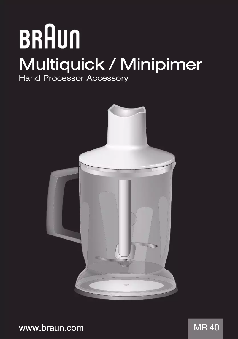 Imagen de la primera página del manual del dispositivo Multiquick MR 40