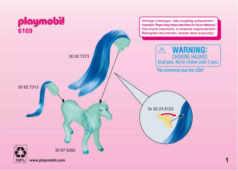 Página 1 del manual Manual de usuario Playmobil Princess Luna with Horse 6169