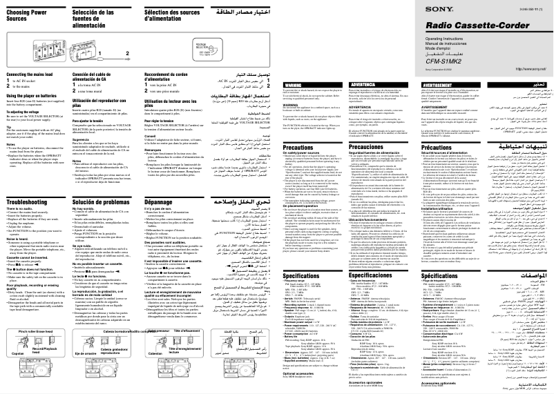 Imagen de la primera página del manual del dispositivo CFM-S1MK2