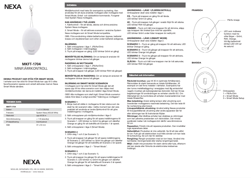 Imagen de la primera página del manual del dispositivo MKFT-1704