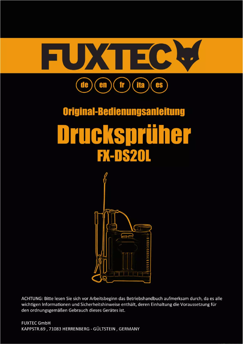 Página 1 del manual Manual de usuario Fuxtec FX-DS20L