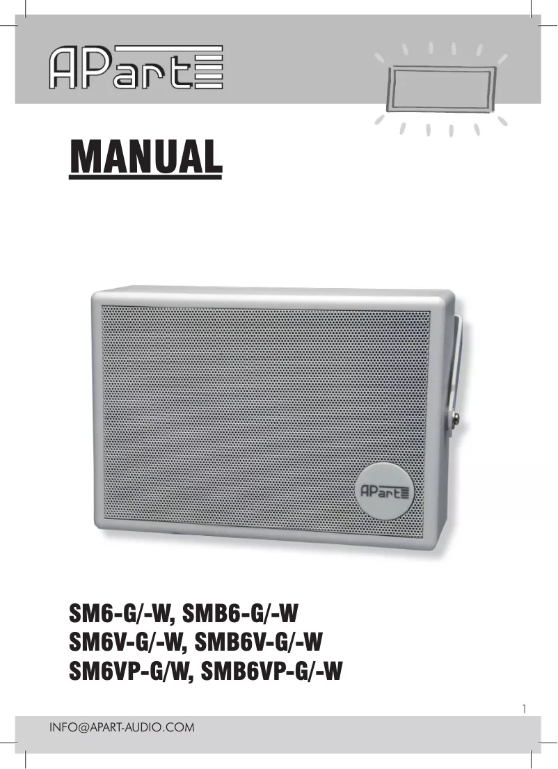 Imagen de la primera página del manual del dispositivo SM6V-G