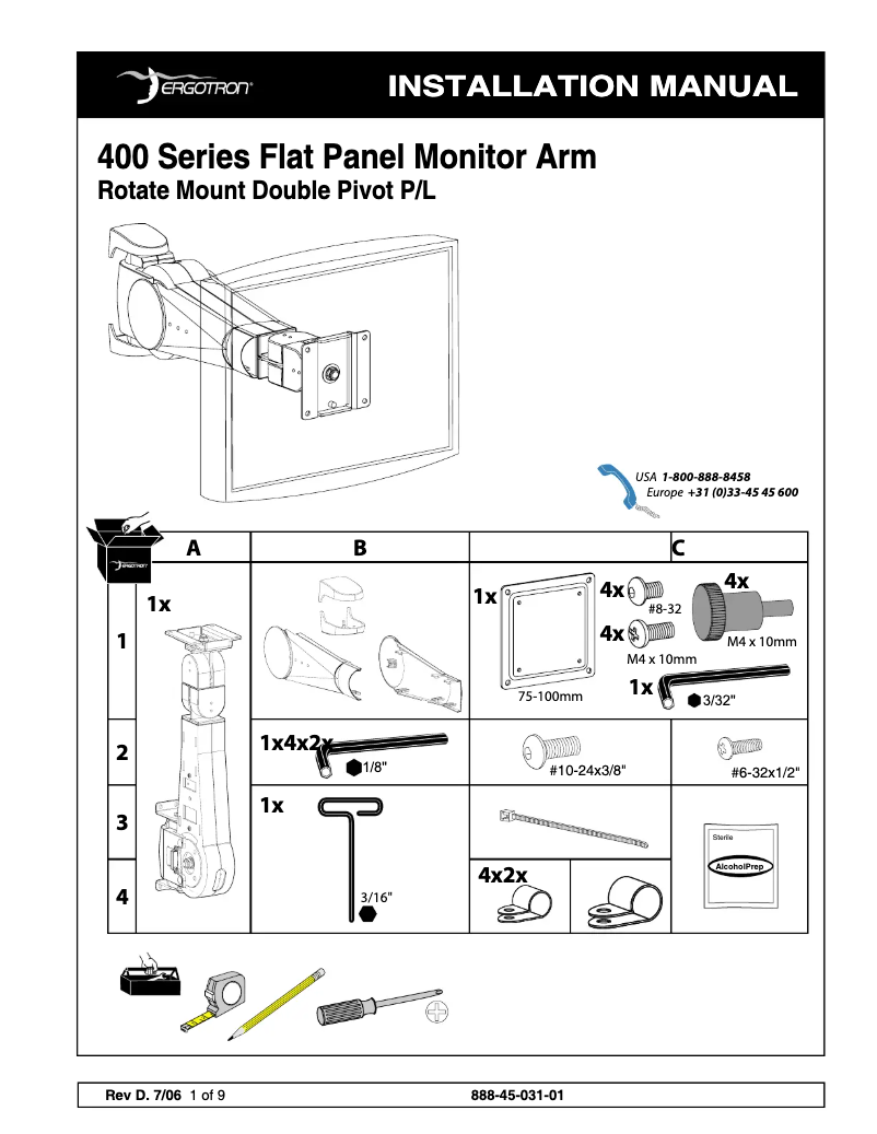 Imagen de la primera página del manual del dispositivo 400 Series