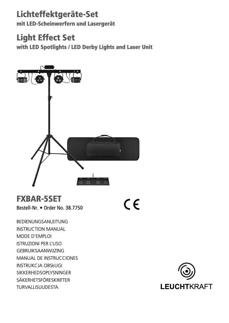 Página 1 del manual Manual de usuario IMG Stageline FXBAR-5SET