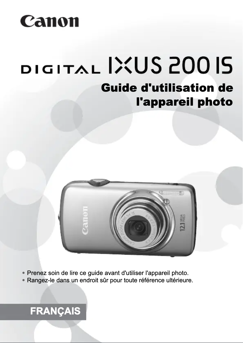 Imagen de la primera página del manual del dispositivo Digital IXUS 200 IS