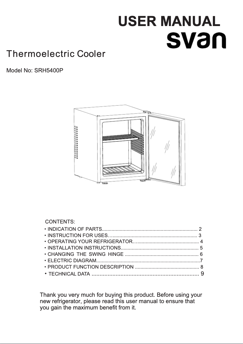 Página 1 del manual Manual de usuario SVAN SRH5400P