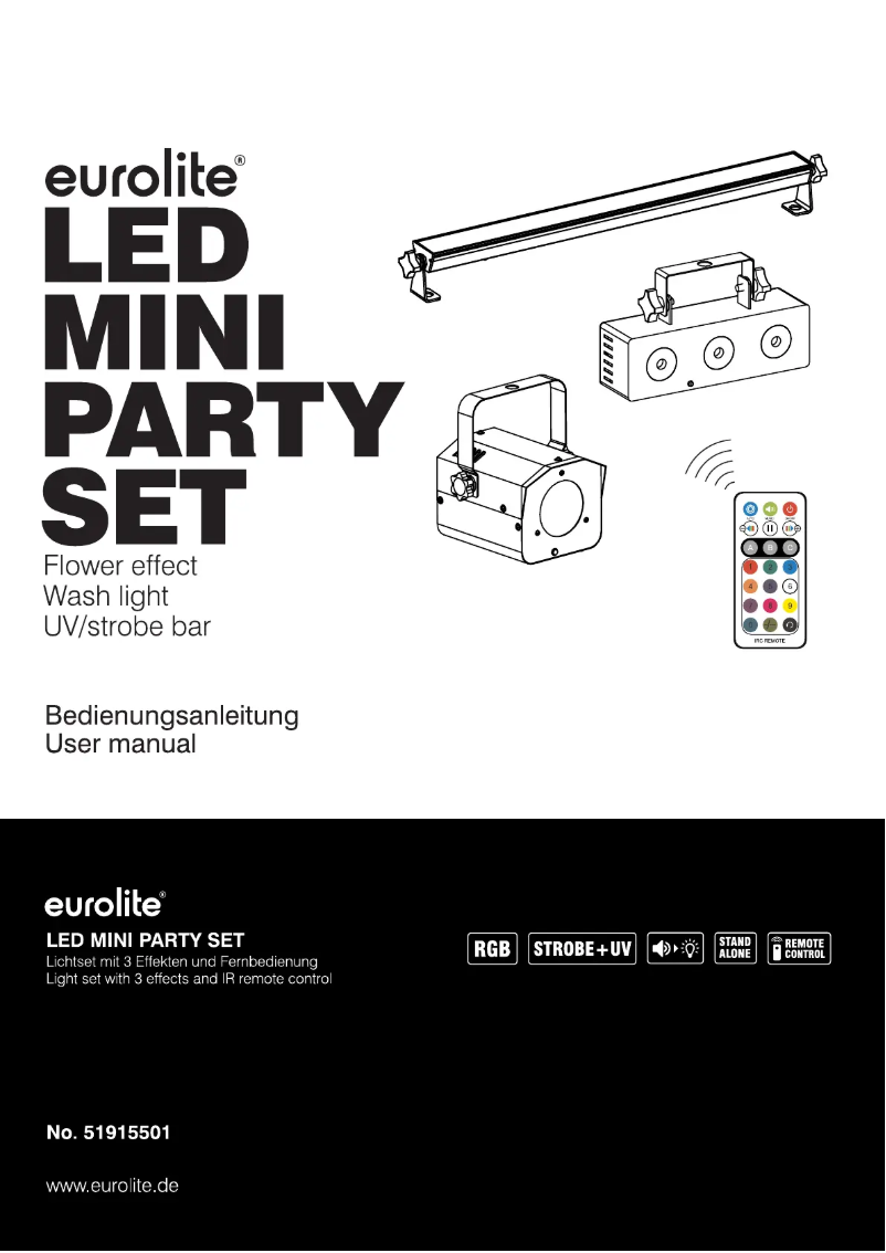 Página nº 1 - Manual de usuario Eurolite LED Mini Party Set