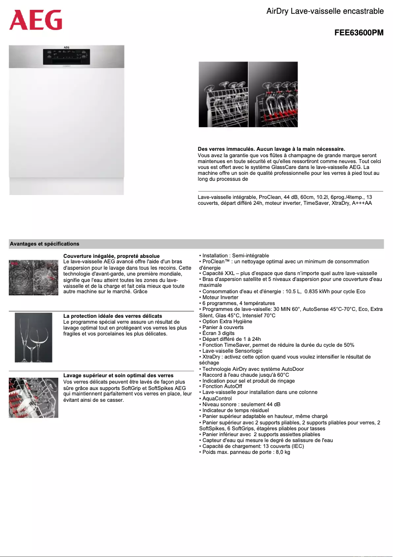 Imagen de la primera página del manual del dispositivo FEE63600PM