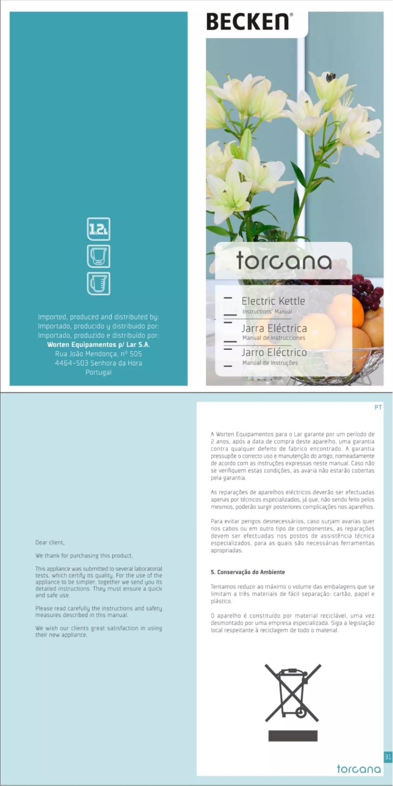 Página nº 1 - Manual de usuario Becken Torcana