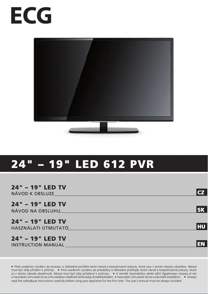 Imagen de la primera página del manual del dispositivo 19LED612