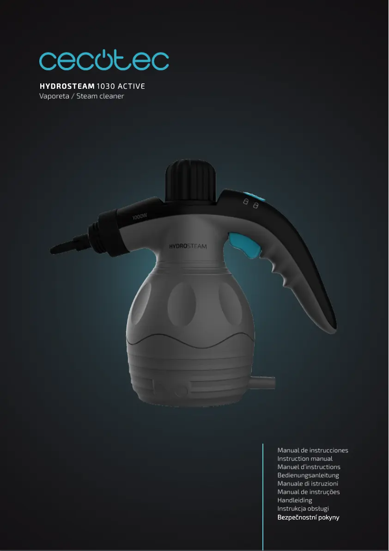 Imagen de la primera página del manual del dispositivo HydroSteam 1030 Active