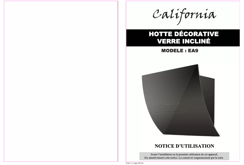 Imagen de la primera página del manual del dispositivo EA9