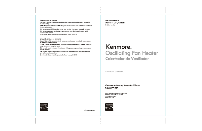 Página 1 del manual Manual de usuario Kenmore EB65004