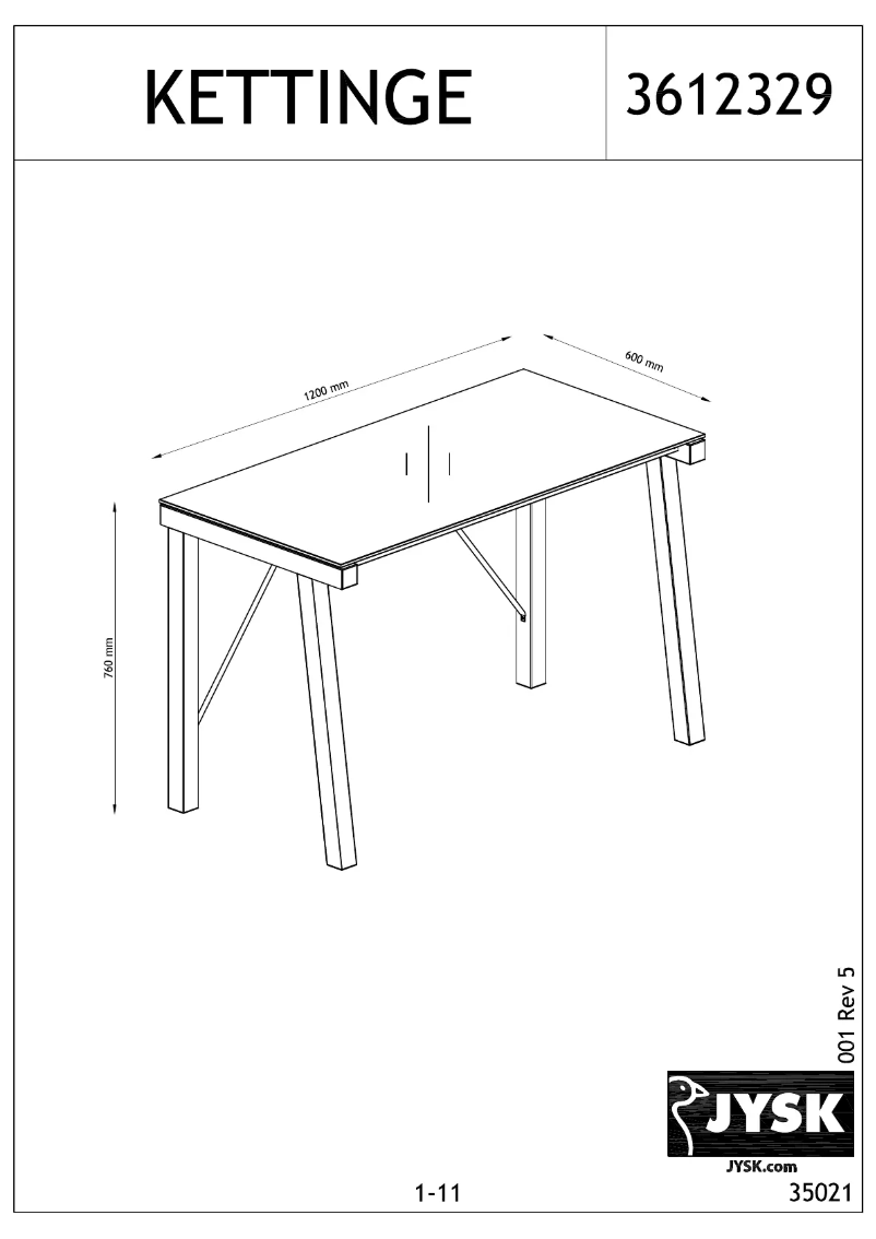 Imagen de la primera página del manual del dispositivo Kettinge (120x75x60)