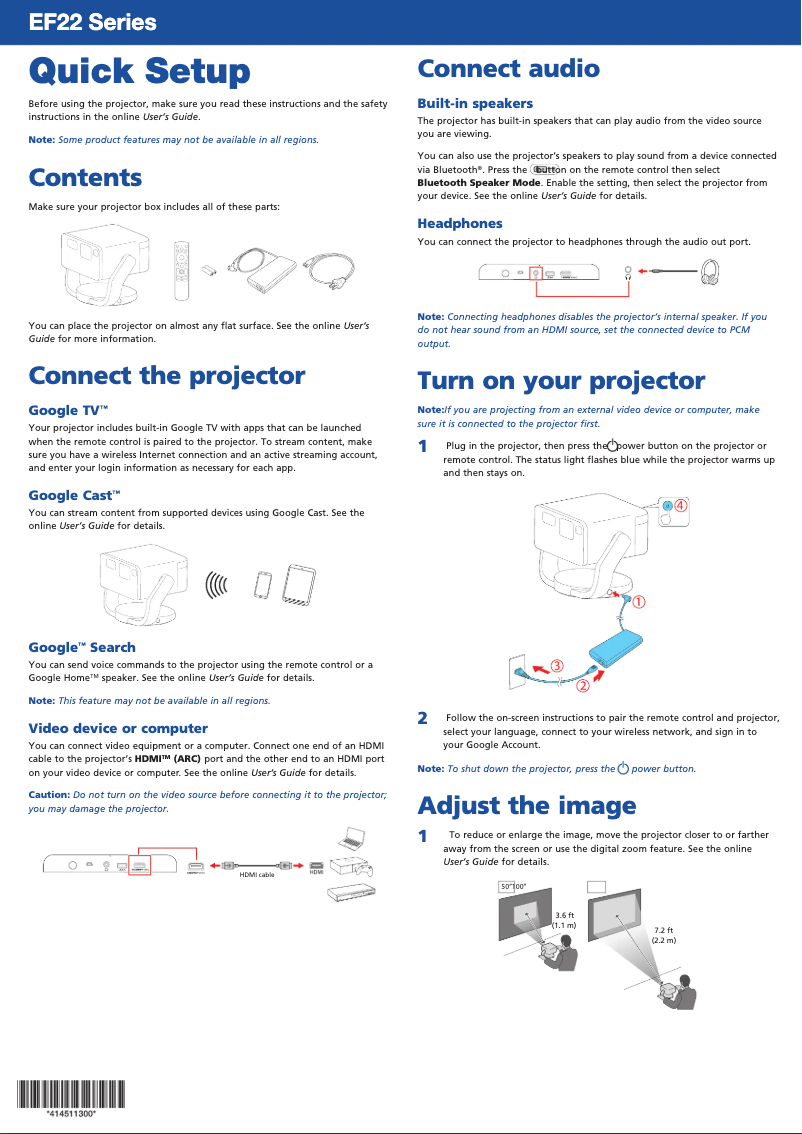 Imagen de la primera página del manual del dispositivo EF22N