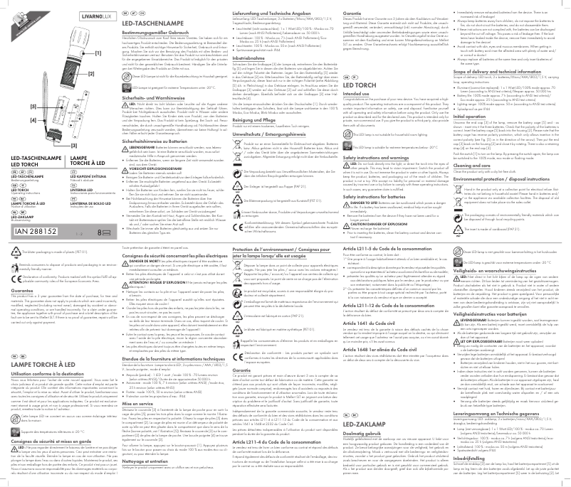 Imagen de la primera página del manual del dispositivo IAN 288152