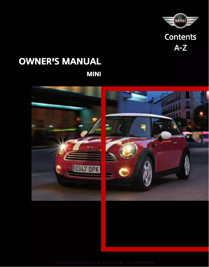 Imagen de la primera página del manual del dispositivo Cooper S (2007)
