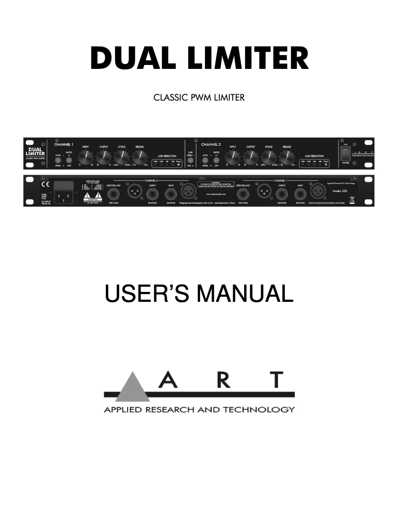 Imagen de la primera página del manual del dispositivo Dual Limiter