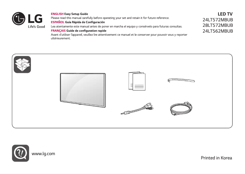 Imagen de la primera página del manual del dispositivo 24LT572MBUB