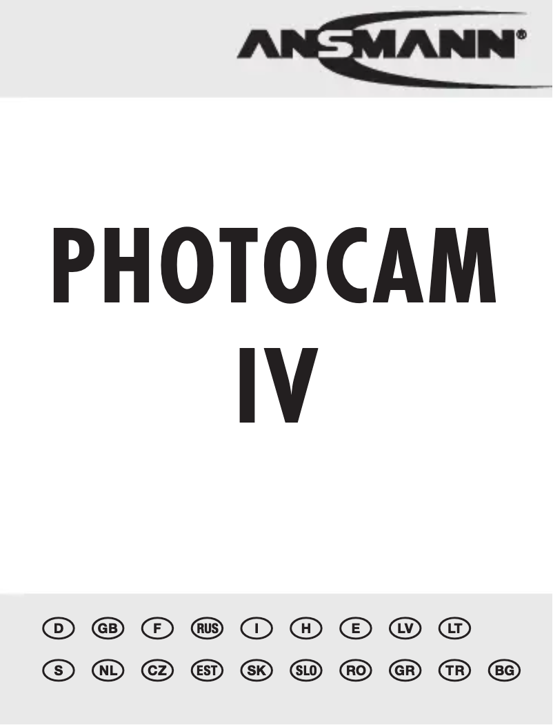 Imagen de la primera página del manual del dispositivo Photocam IV