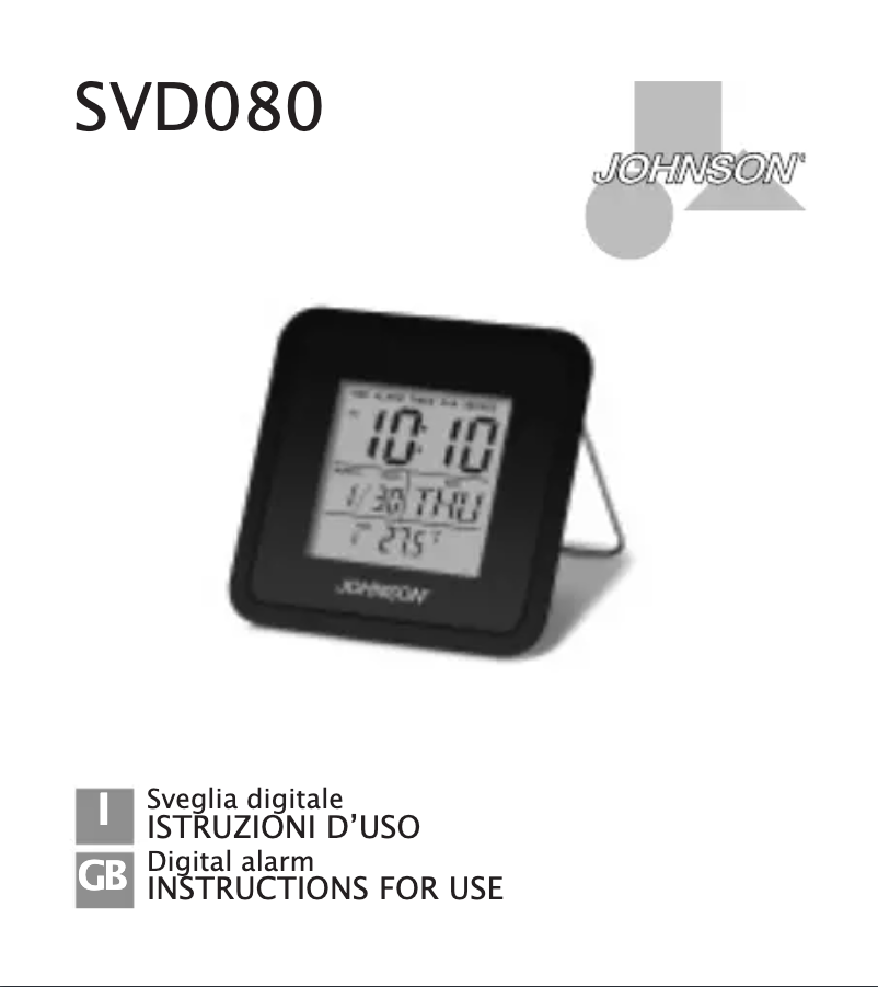 Página 1 del manual Manual de usuario Johnson SVD080