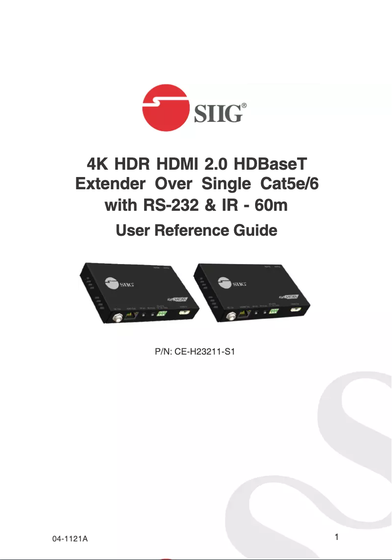 Página 1 del manual Manual de usuario Siig CE-H23211-S1