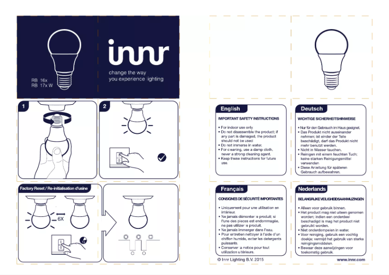 Página 1 del manual Manual de usuario Innr Bulb