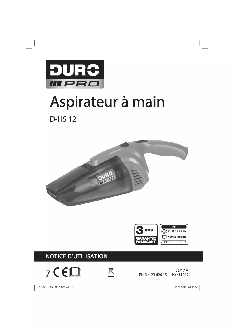 Página nº 1 - Manual de usuario DURO D-HS 12