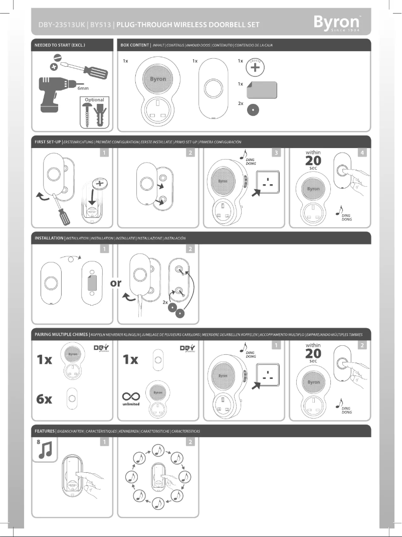Imagen de la primera página del manual del dispositivo DBY-23513UK