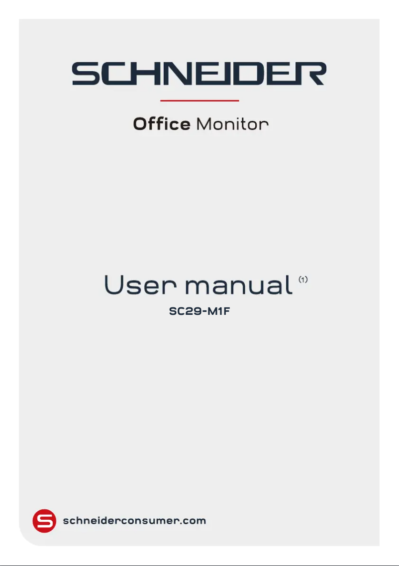 Página 1 del manual Manual de usuario Schneider SC29-M1F