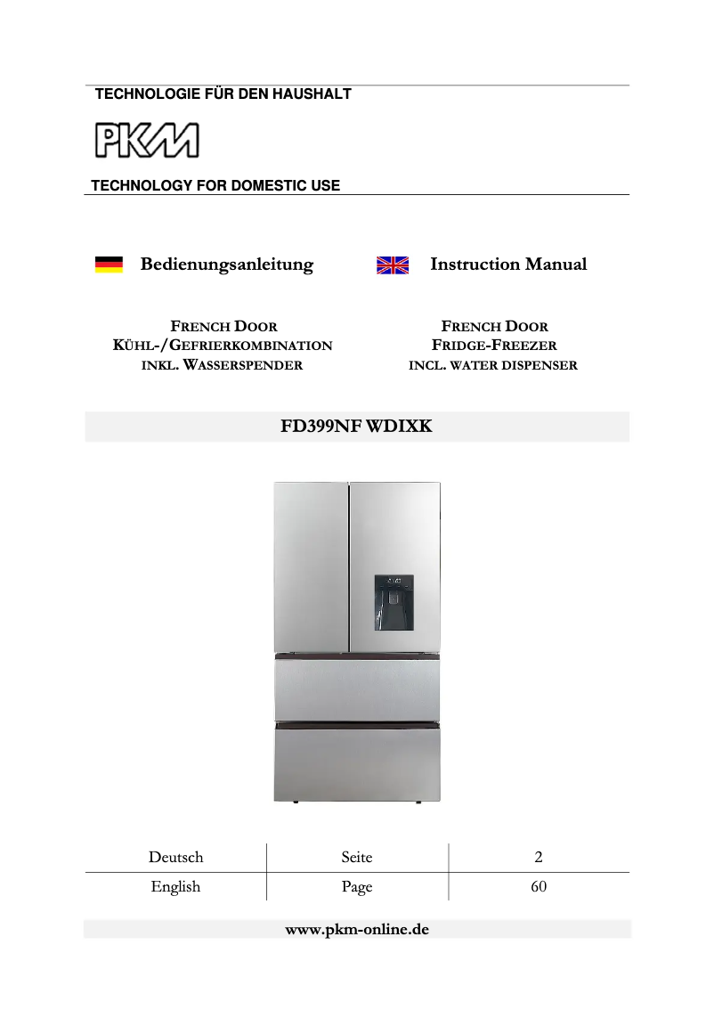 Imagen de la primera página del manual del dispositivo FD399NF WDIXK