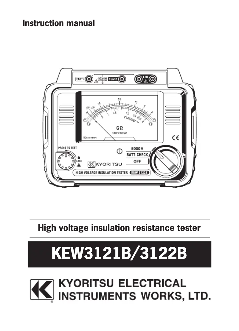 Página 1 del manual Manual de usuario Kyoritsu KEW3122B