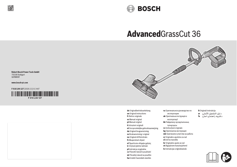 Página nº 1 - Manual de usuario Bosch Advanced Grass Cut 36 Li