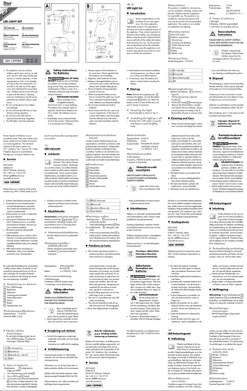 Página nº 1 - Manual de usuario Crivit IAN 298456