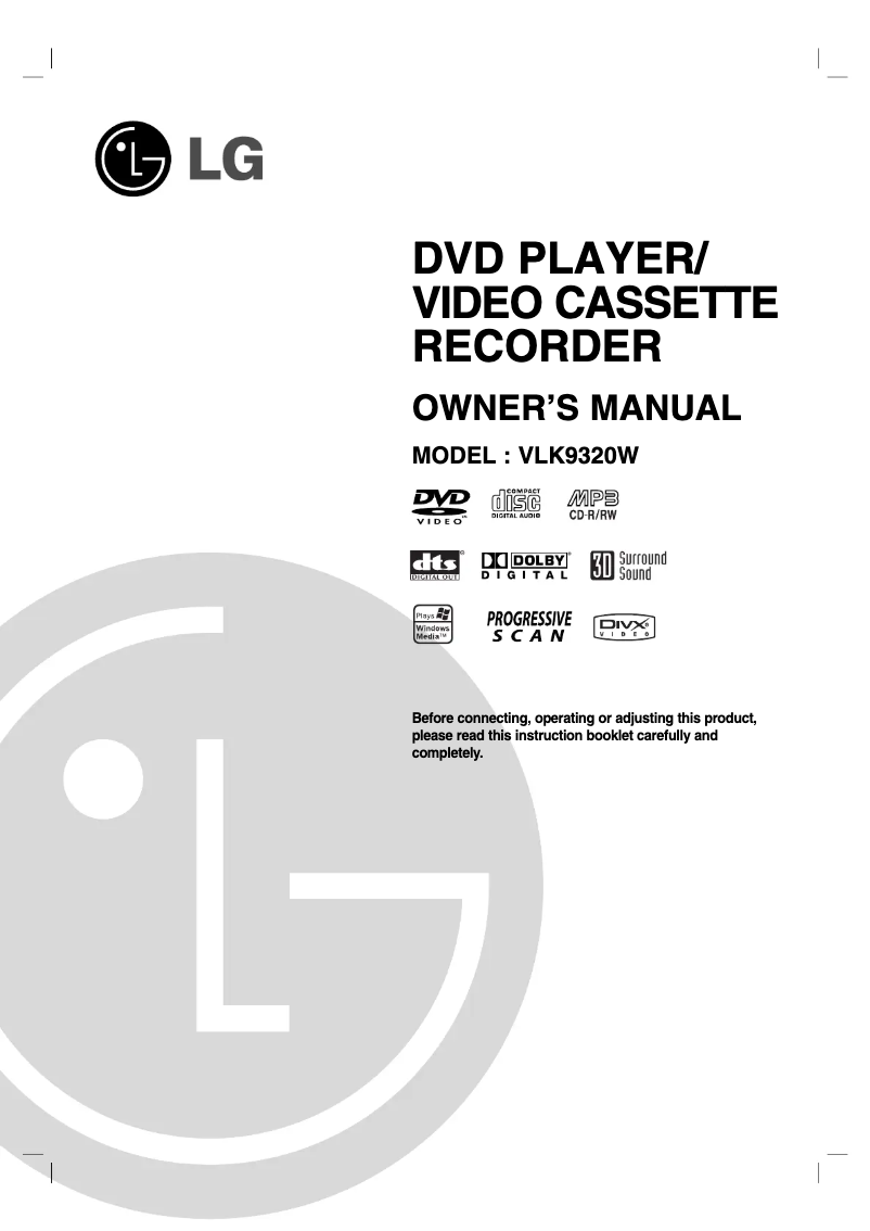 Página nº 1 - Manual de usuario LG VLK9320QW1M