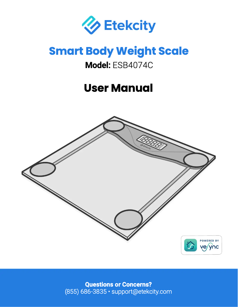 Página 1 del manual Manual de usuario Etekcity ESB4074C