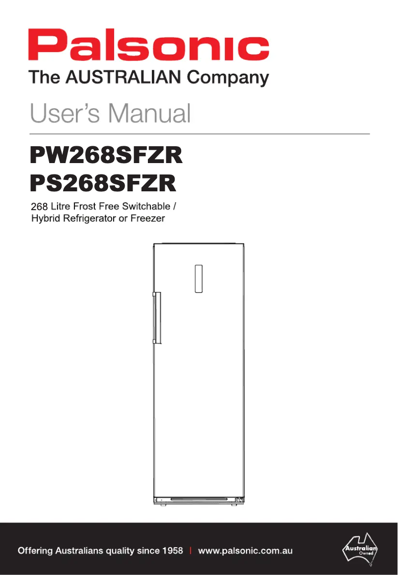 Página nº 1 - Manual de usuario Palsonic PW268SFZR