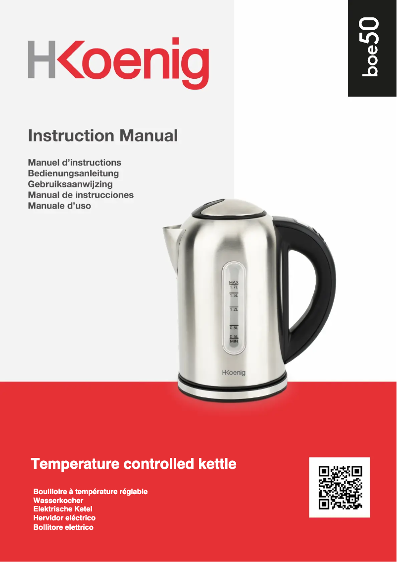 Imagen de la primera página del manual del dispositivo BOE50