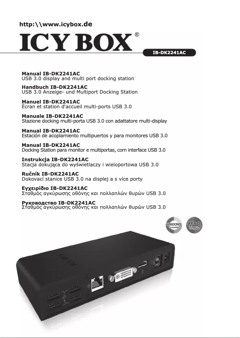 Página nº 1 - Manual de usuario Raidsonic IB-DK2241AC