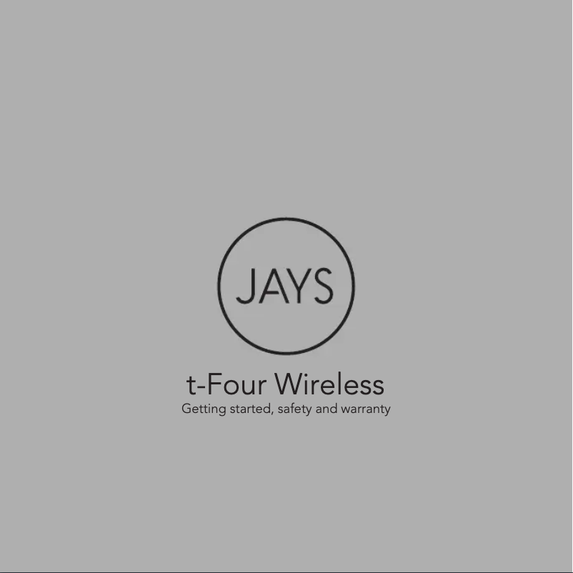Página nº 1 - Guía de inicio rápido JAYS t-Four Wireless
