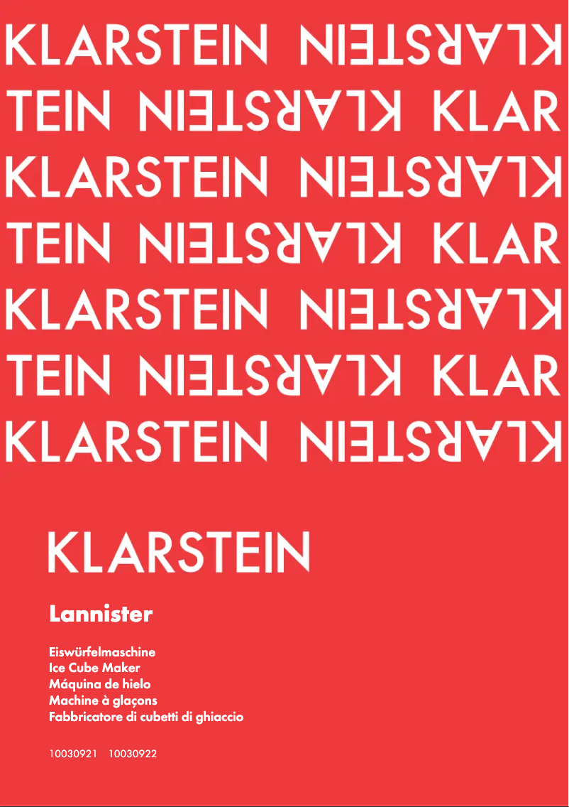 Página 1 del manual Manual de usuario Klarstein Lannister 10030921