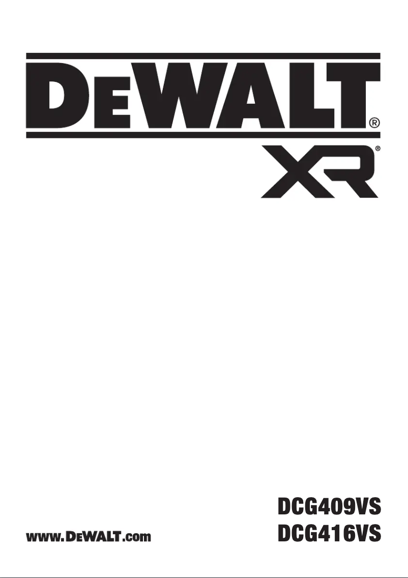 Página 1 del manual Manual de usuario DeWalt DCG409VS