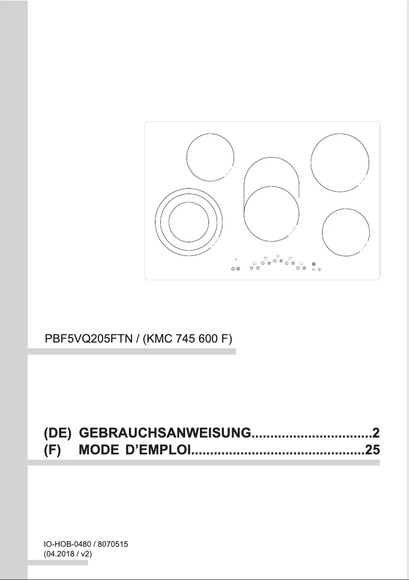 Página 1 del manual Manual de usuario Amica KMC 745 600 F