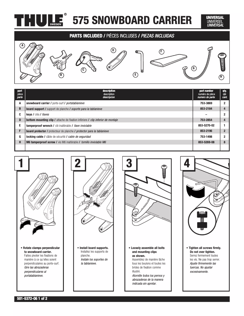 Imagen de la primera página del manual del dispositivo Universal 575