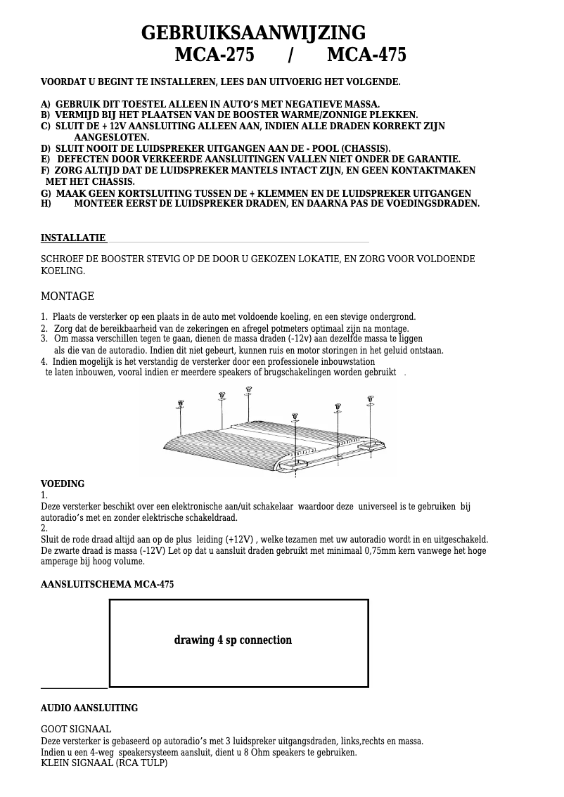 Página 1 del manual Manual de usuario Marquant MCA-475