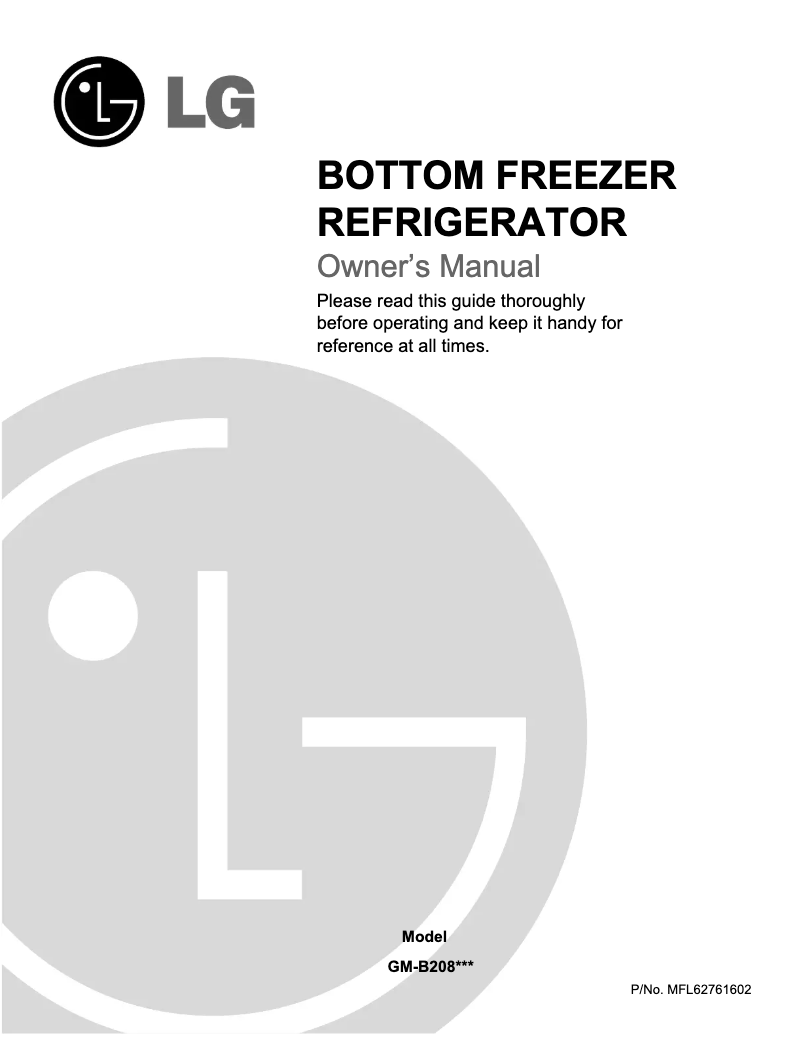 Imagen de la primera página del manual del dispositivo GM-B208BVS