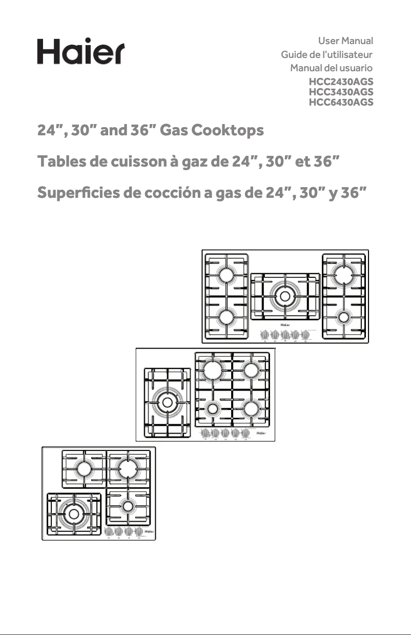 Página nº 1 - Manual de usuario Haier HCC3430AGS