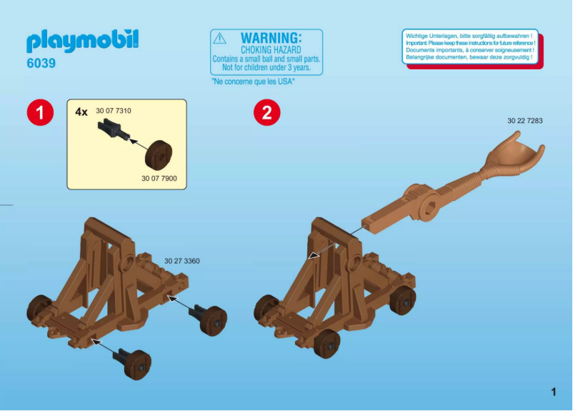 Página 1 del manual Manual de usuario Playmobil Knights Royal Lion Knights` Catapult