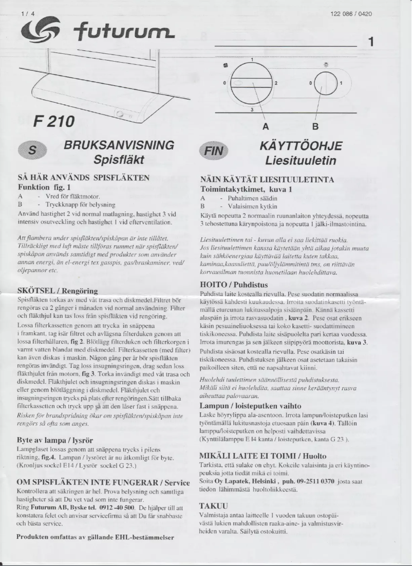Página 1 del manual Manual de usuario Futurum F210